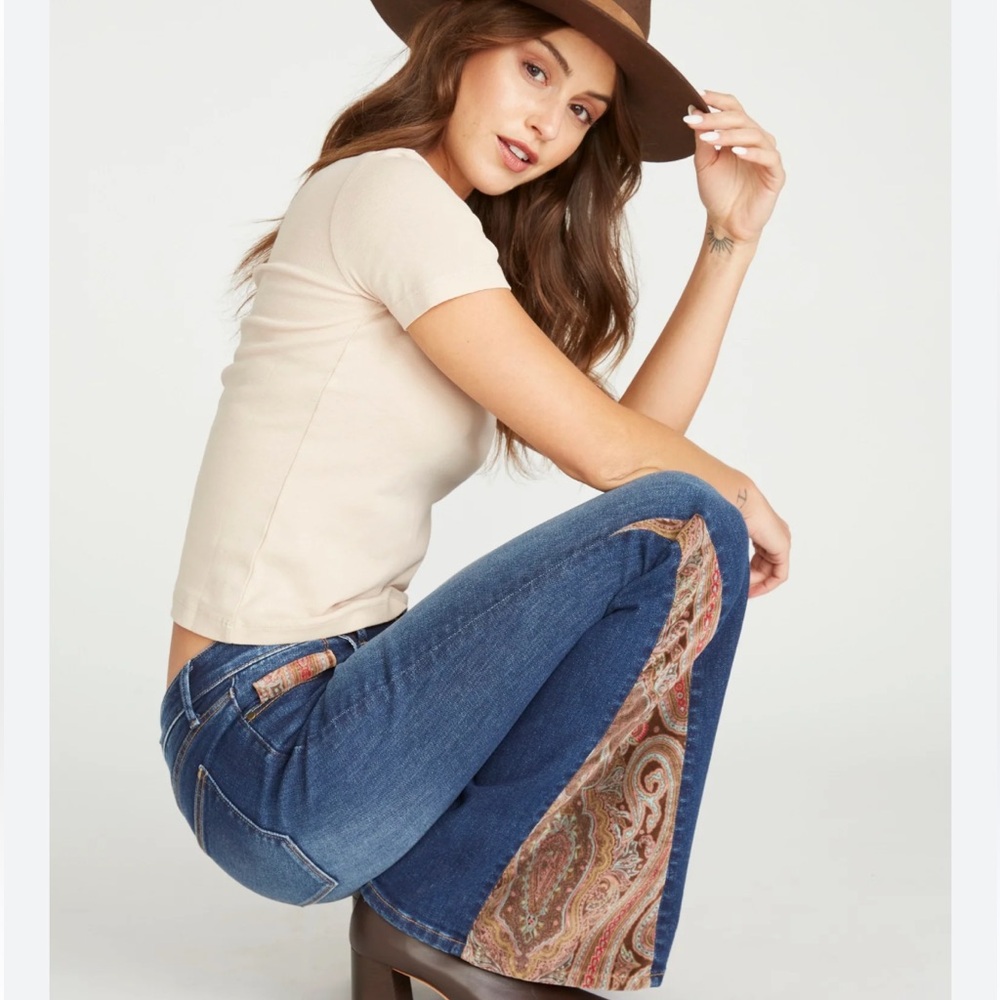 FREE PEOPLE Driftwood Farrah Flare Jeans